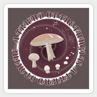 A Friend of the Fungi is a Friend of Mine, Mushroom Life Cycle design. Sticker